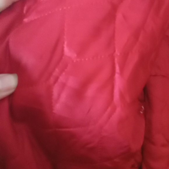 Eskimo style hooded vintage red winter jacket size large - Picture 7 of 11